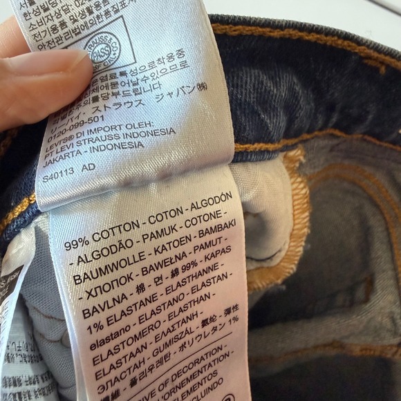 Levi‎ Strauss 501 Original Fit Button Fly Blue Denim Jeans W26 - Picture 8 of 12